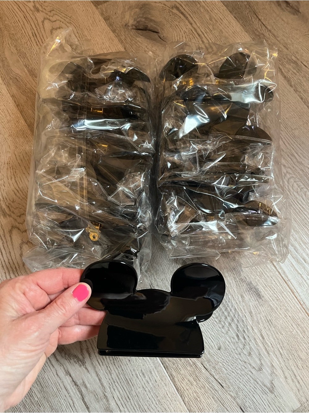 Disney Black Mickey Mouse Ear Hair Clip Set x 11
